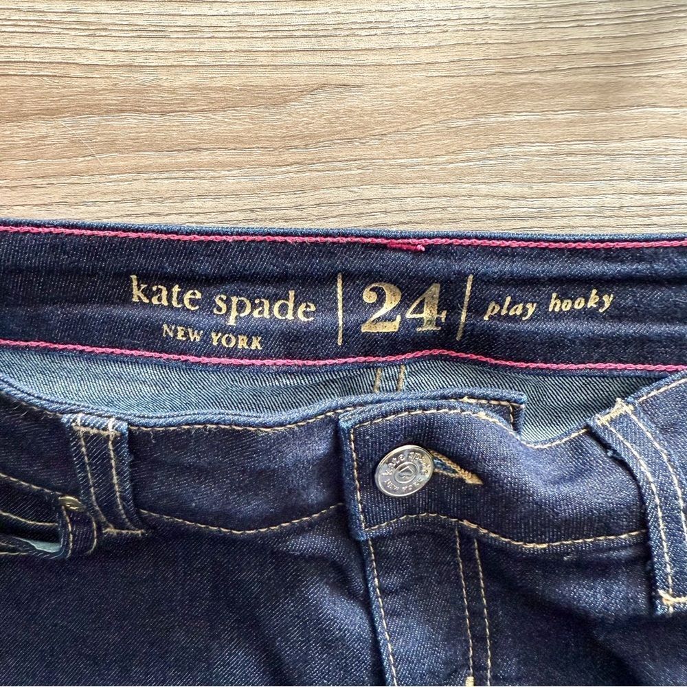 Kate Spade Dark Blue Play Hooky Skinny Jeans Size 24 - Picture 5 of 7